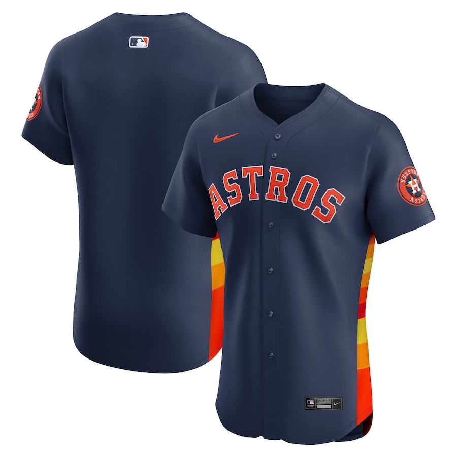 Men's Houston Astros Nike Navy Alternate 2 Elite Jersey - Jersey
