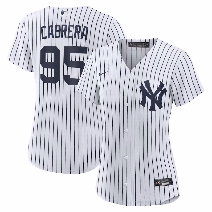 Women's New York Yankees Oswaldo Cabrera Nike White Home Replica Jersey - Jersey