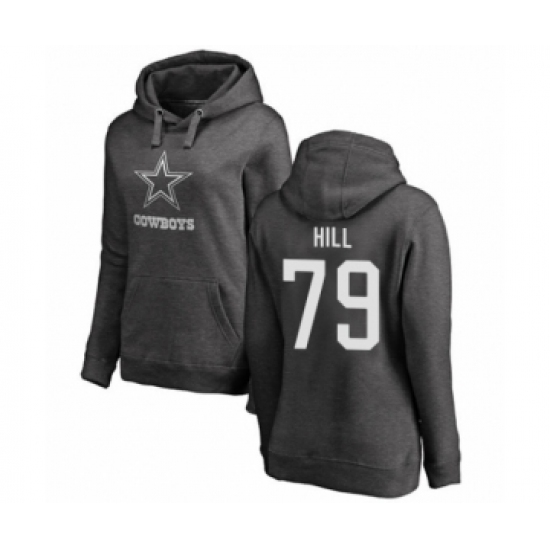 Football Women's Dallas Cowboys #79 Trysten Hill Ash One Color Pullover Hoodie - Jersey