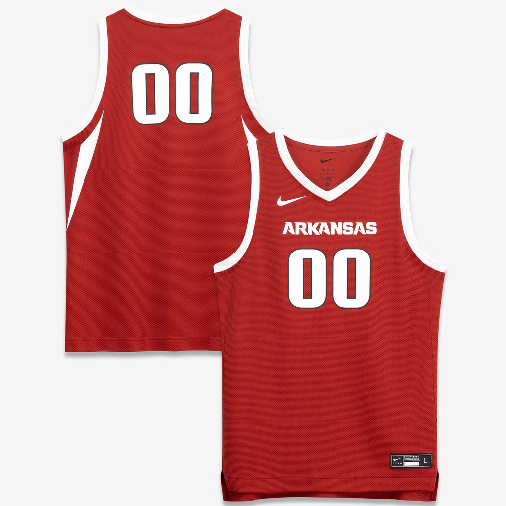 Youth Nike #00 Crimson Arkansas Razorbacks Replica Basketball Jersey - Jersey