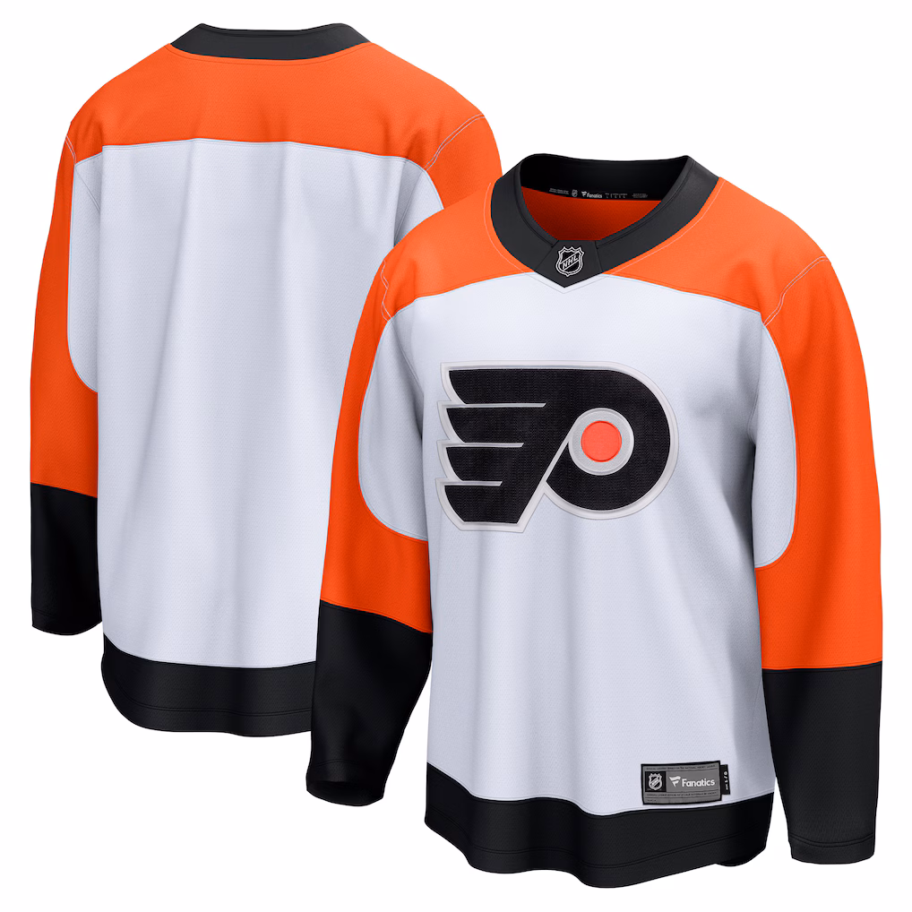 Men's Philadelphia Flyers Fanatics White Away Breakaway Jersey - Jersey