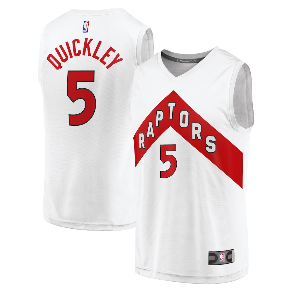 Youth Toronto Raptors Immanuel Quickley Fanatics White Fast Break Player Jersey - Association Edition - Jersey