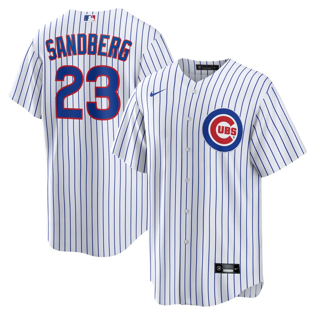Men's Chicago Cubs Ryne Sandberg Nike White Home Retired Player Replica Jersey - Jersey