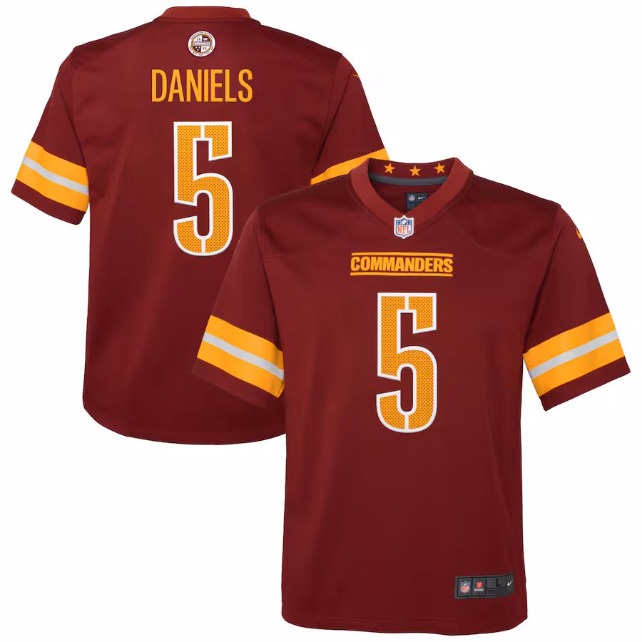 Youth Washington Commanders Jayden Daniels Nike Burgundy Game Jersey - Jersey