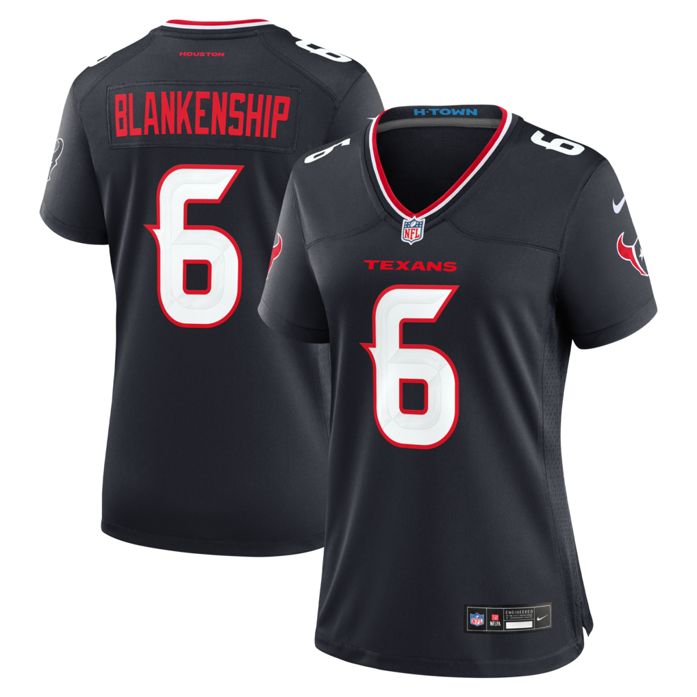 Women's Houston Texans Reed Blankenship Nike Navy Team Game Jersey - Jersey