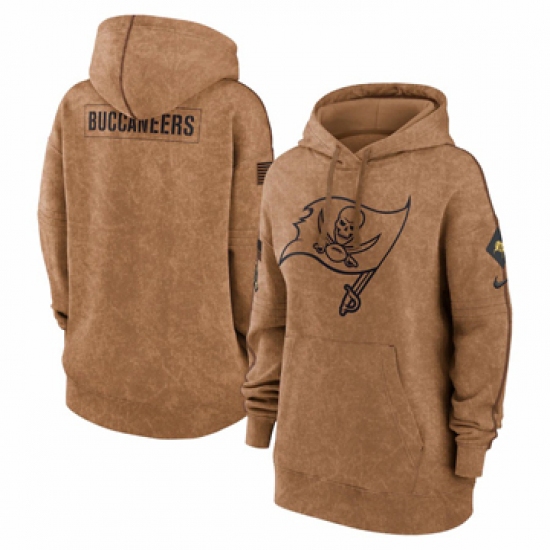 Women's Tampa Bay Buccaneers Nike Brown 2023 Salute to Service Pullover Hoodie - Jersey
