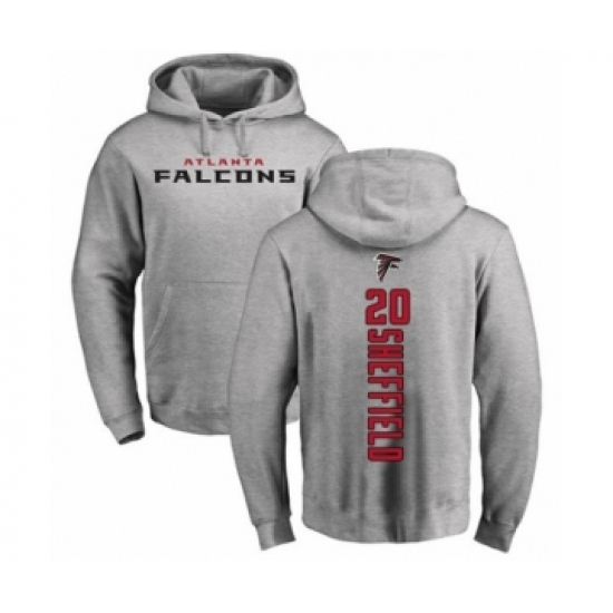 Football Atlanta Falcons #20 Kendall Sheffield Ash One Color Pullover Hoodie - Jersey