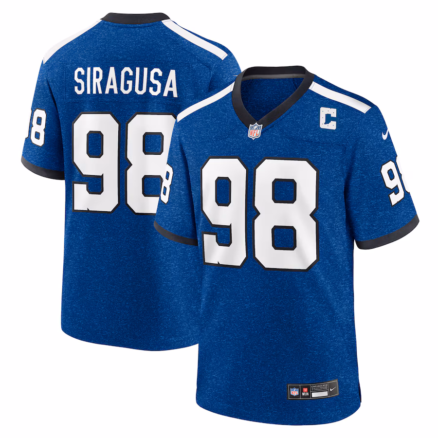Men's Indianapolis Colts Tony Siragusa Nike Blue Retired Player Alternate Game Jersey - Jersey