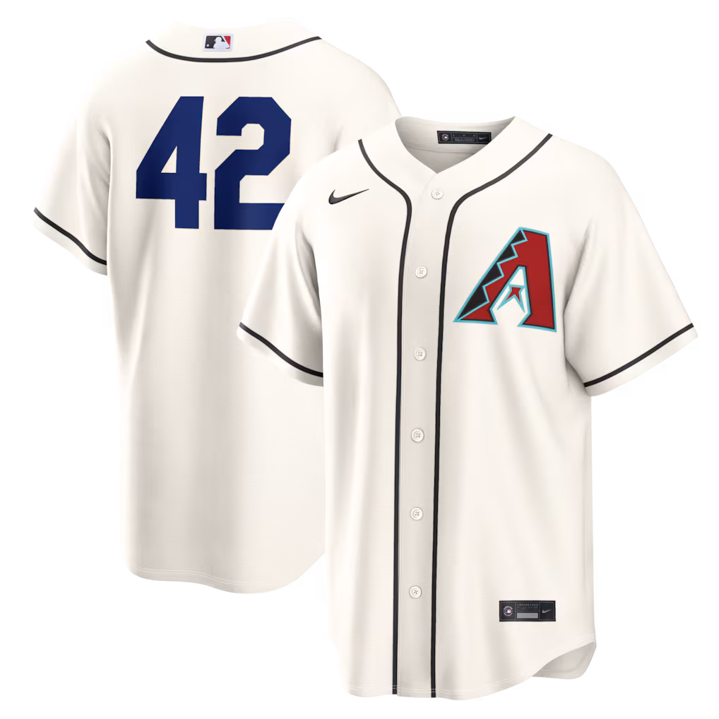 Men's Arizona Diamondbacks Nike Cream Home 2026 Jackie Robinson Day Replica Jersey - Jersey