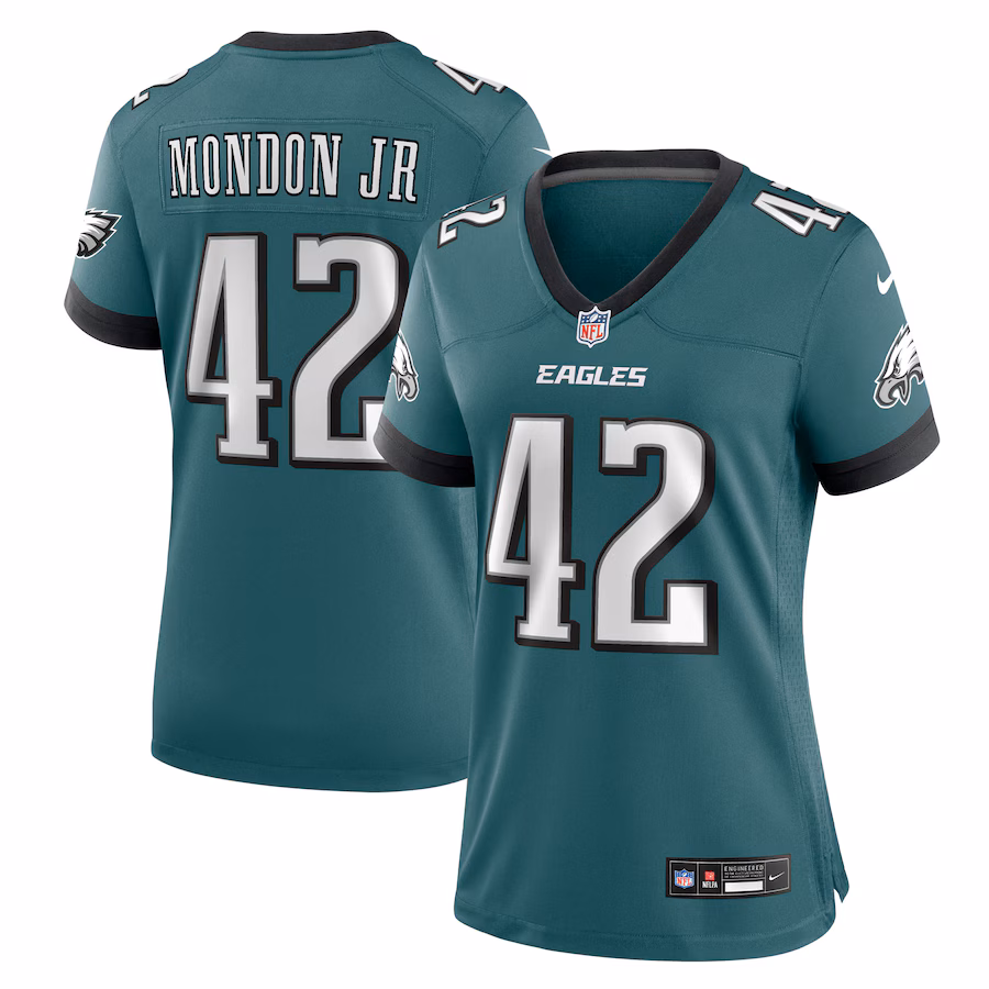 Women's Philadelphia Eagles Smael Mondon Jr. Nike Midnight Green Team Game Jersey - Jersey