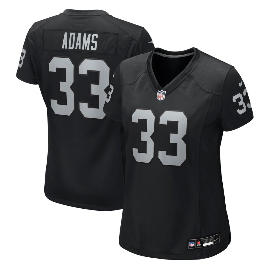 Women's Las Vegas Raiders Jamal Adams Nike Black Team Game Jersey - Jersey