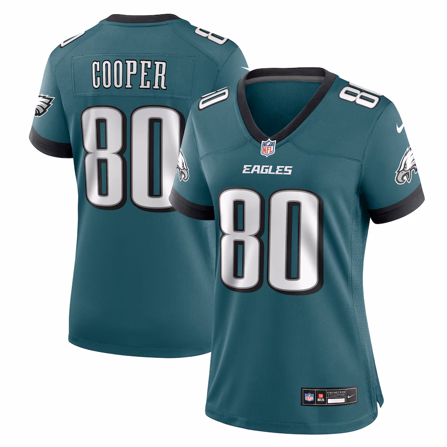 Women's Philadelphia Eagles Darius Cooper Nike Midnight Green Team Game Jersey - Jersey