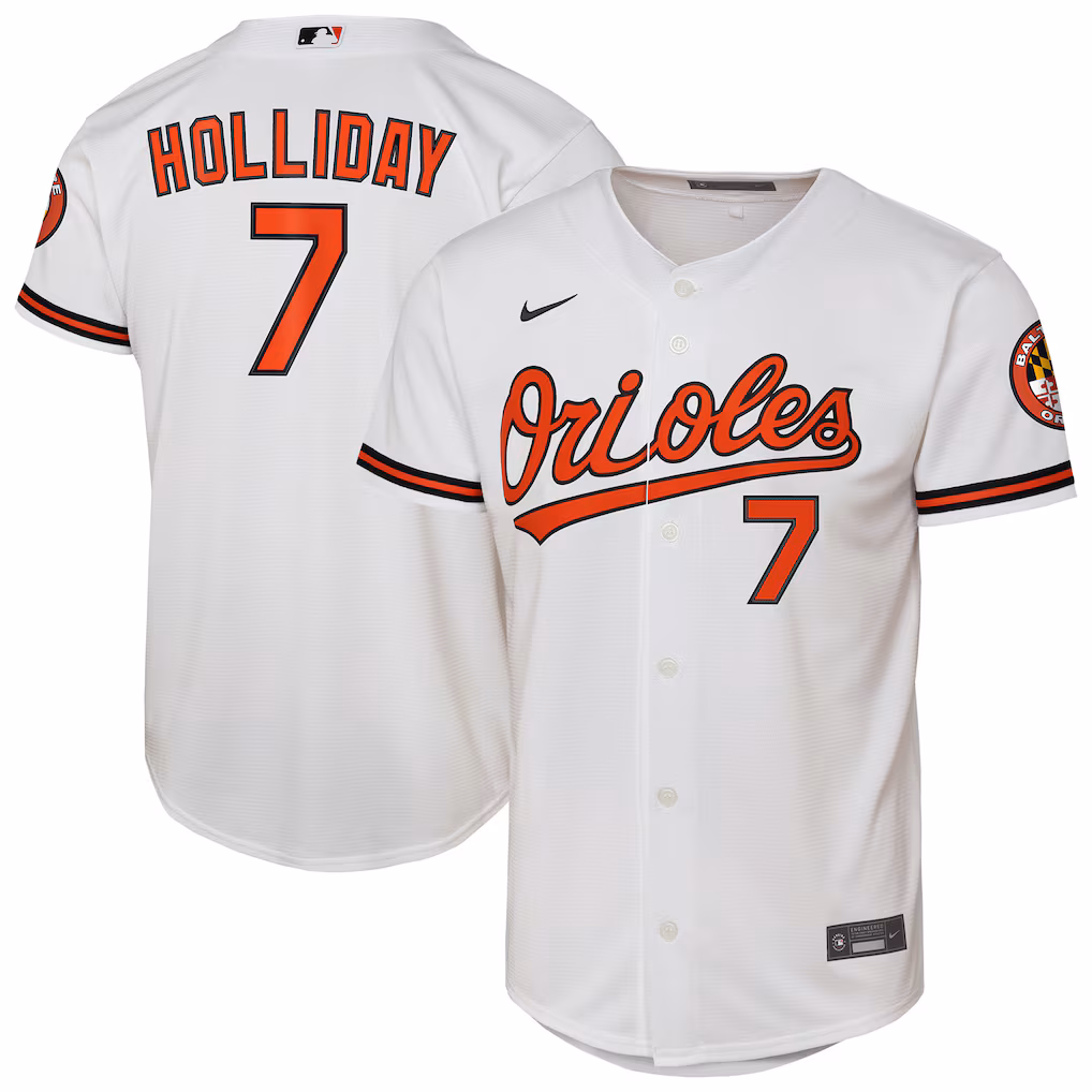 Youth Baltimore Orioles Jackson Holliday Nike White Home Stadium Player Jersey - Jersey