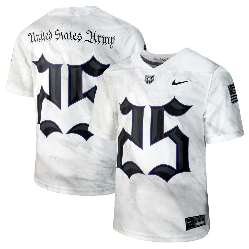 Youth Nike #25 White Army Black Knights Army 250 Collection Replica Game Jersey - Jersey