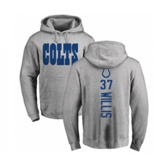 Football Indianapolis Colts #37 Khari Willis Ash Backer Pullover Hoodie - Jersey