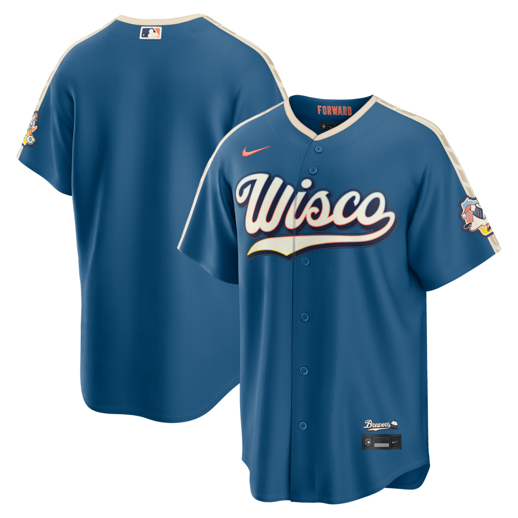 Men's Milwaukee Brewers  Nike Mineral Blue 2026 City Connect Stadium Jersey - Jersey