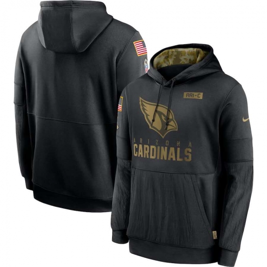 Men's NFL Arizona Cardinals 2020 Salute To Service Black Pullover Hoodie - Jersey