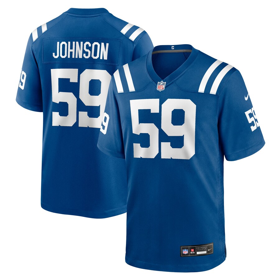 Men's Indianapolis Colts Buddy Johnson Nike Royal Team Game Jersey - Jersey