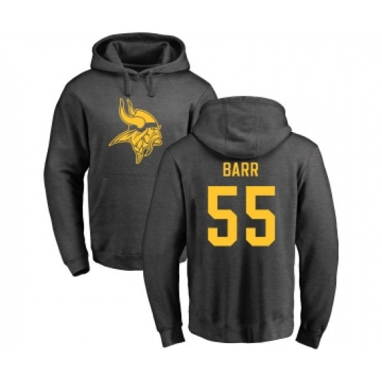 Football Minnesota Vikings #55 Anthony Barr Ash One Color Pullover Hoodie - Jersey