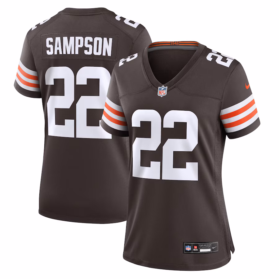 Women's Cleveland Browns Dylan Sampson Nike Brown Team Game Jersey - Jersey