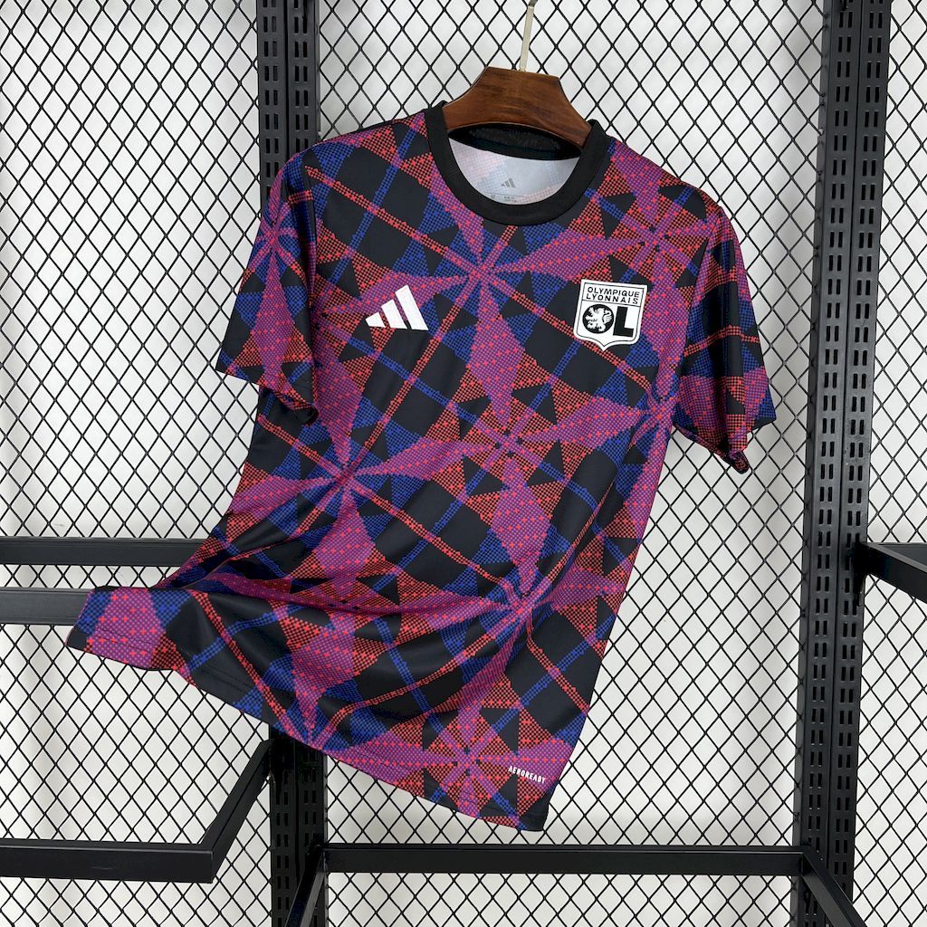 Olympique Lyonnais Football Jersey Pre-Match Training Custom Shirt 2025-26 - Jersey