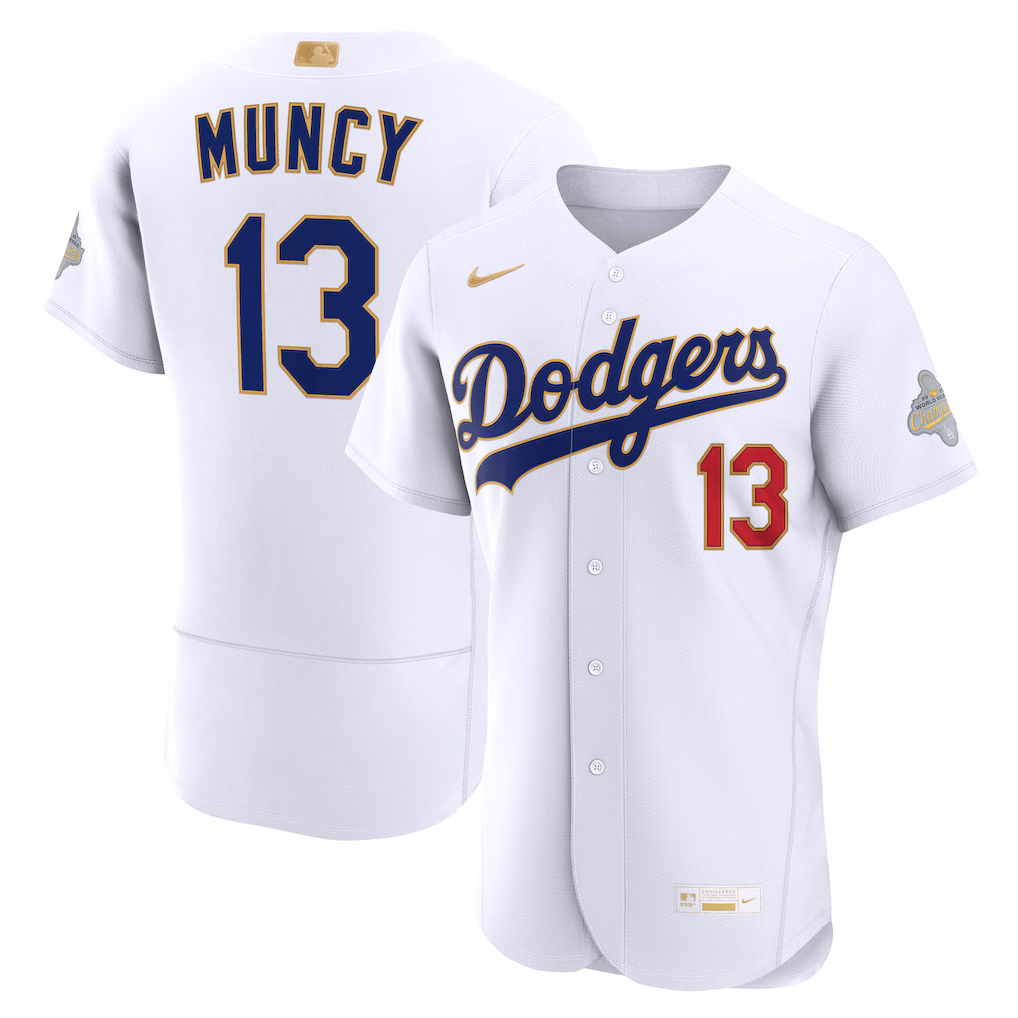 Men's Los Angeles Dodgers Max Muncy Nike White 2026 Gold Collection Authentic Jersey - Jersey