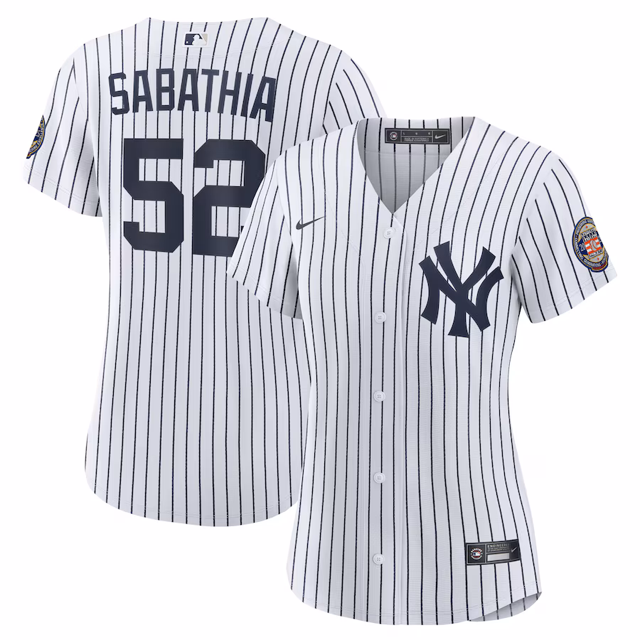 Women's New York Yankees CC Sabathia Nike White 2025 Baseball Hall of Fame Replica Jersey - Jersey