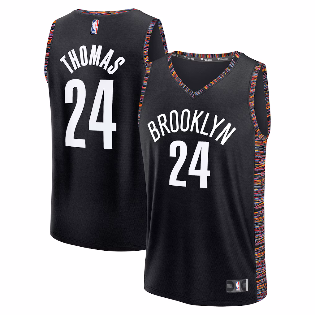 Men's Brooklyn Nets Cam Thomas Fanatics Black 2025/26 City Edition Fast Break Jersey - Jersey