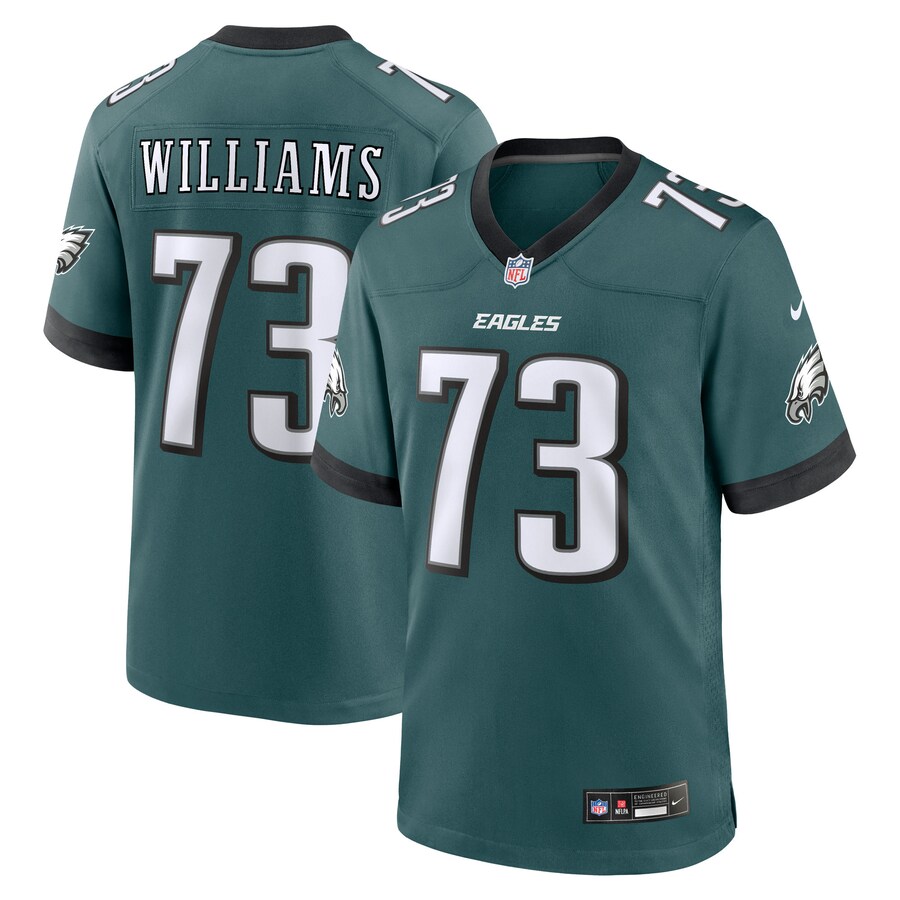 Men's Philadelphia Eagles Cameron Williams Nike Midnight Green Team Game Jersey - Jersey
