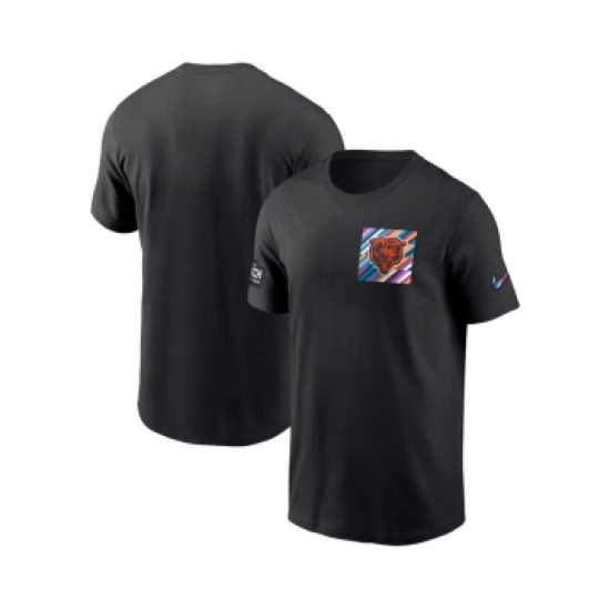 Men's Chicago Bears Black 2023 Crucial Catch Sideline Tri-Blend T-Shirt - Jersey