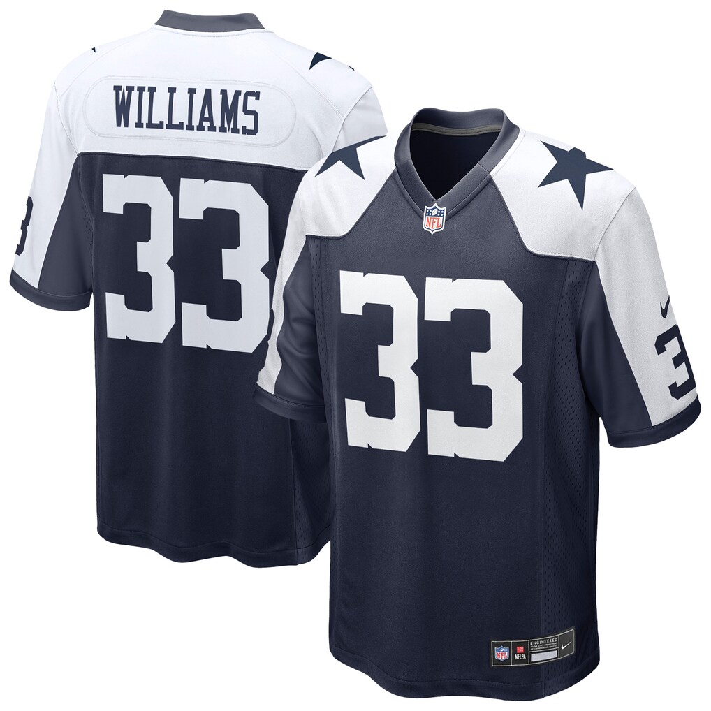 Men's Dallas Cowboys Javonte Williams Nike Navy Alternate Game Jersey - Jersey