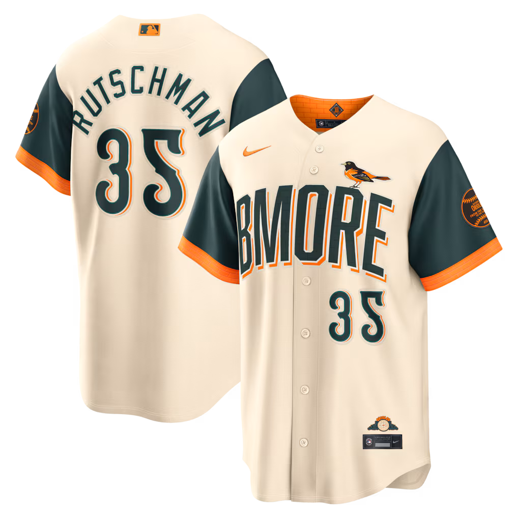 Men's Baltimore Orioles Adley Rutschman Nike Cream 2026 City Connect Stadium Jersey - Jersey