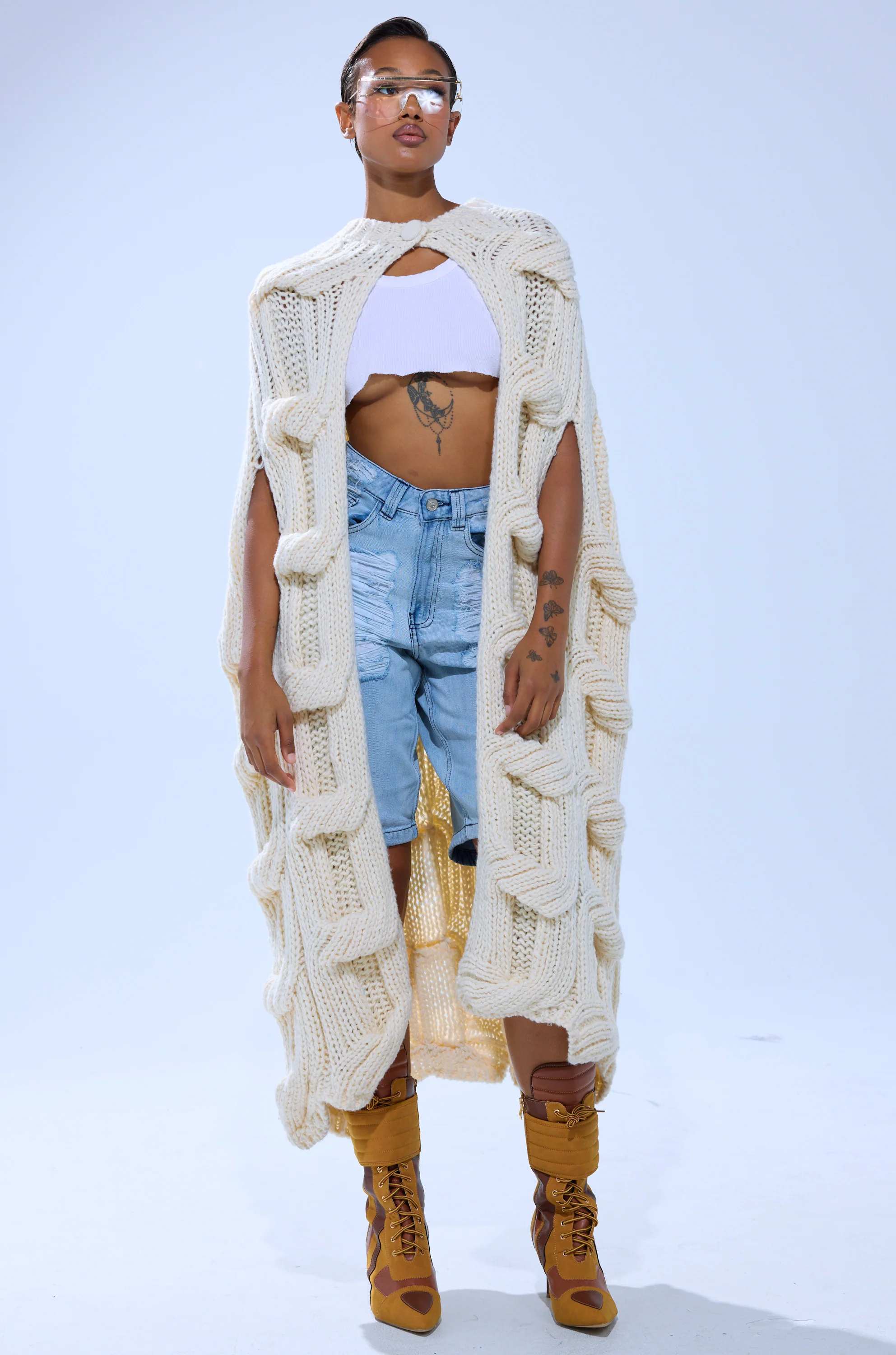 TEXTURED CHUNKY KNIT SWEATER - Akira Wear