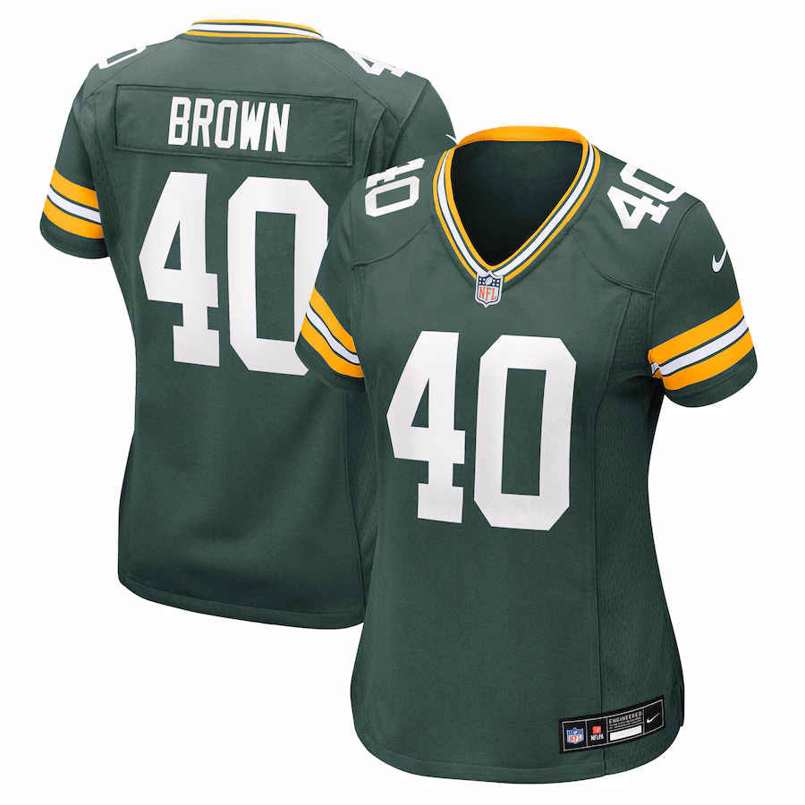 Women's Green Bay Packers Omar Brown Nike Green Team Game Jersey - Jersey