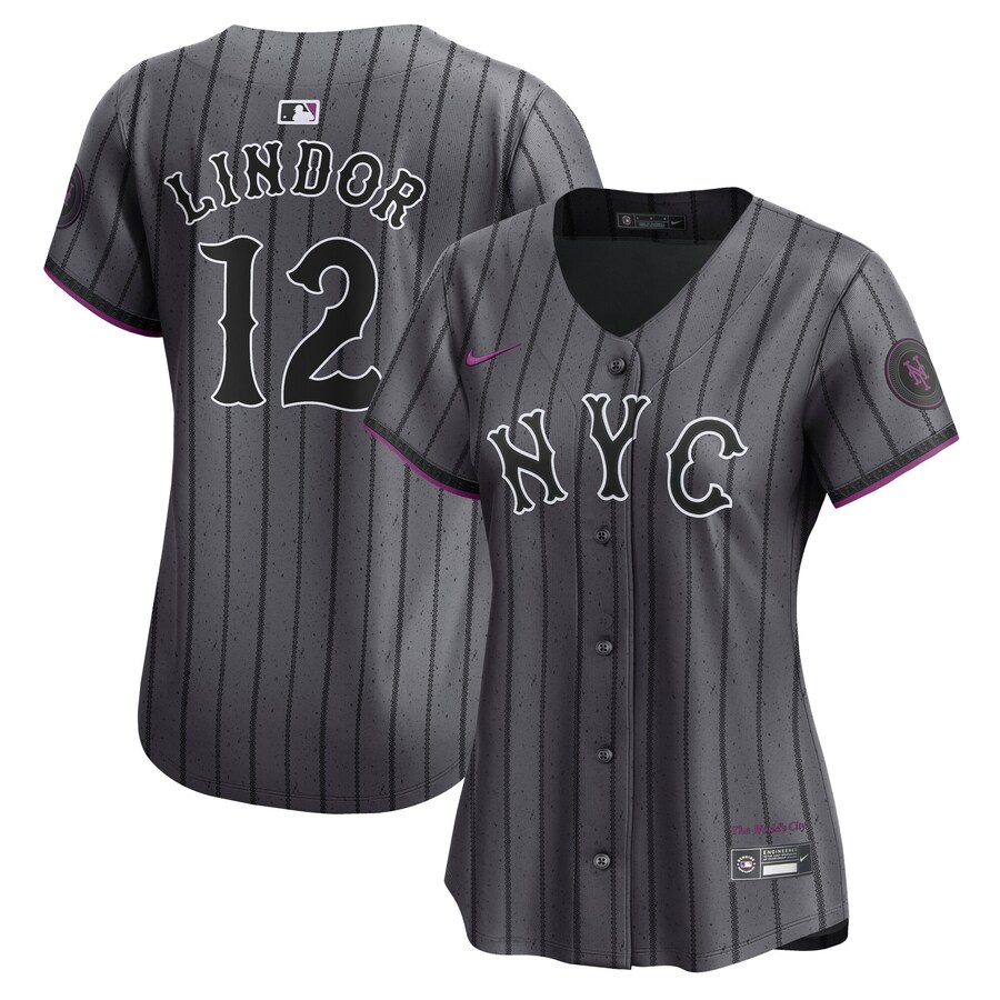 Women's New York Mets Francisco Lindor Nike Gray City Connect Limited Jersey - Jersey