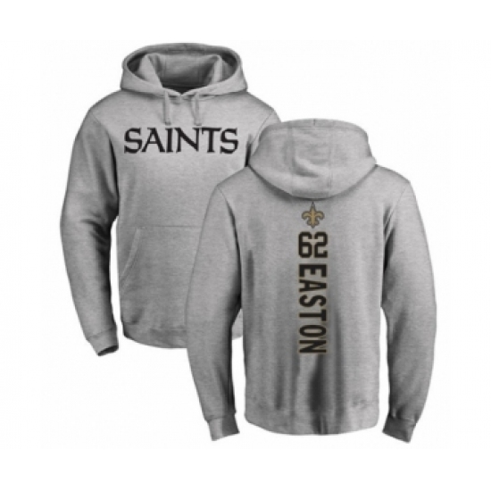 Football New Orleans Saints #62 Nick Easton Ash Backer Pullover Hoodie - Jersey