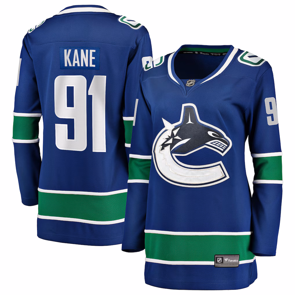 Women's Vancouver Canucks Evander Kane Fanatics Blue Home Breakaway Player Jersey - Jersey