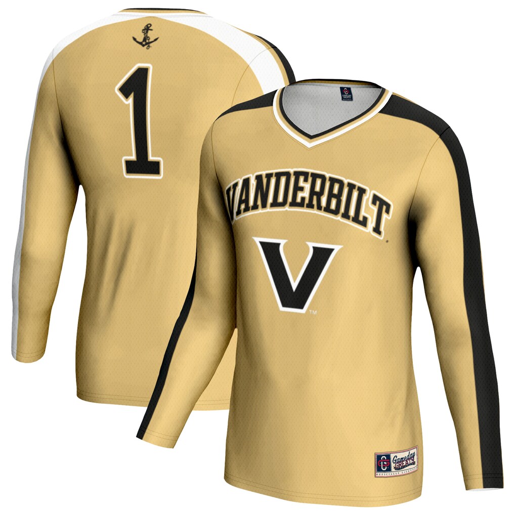 Unisex GameDay Greats Gold Vanderbilt Commodores Women's Volleyball Lightweight Fashion Jersey - Jersey