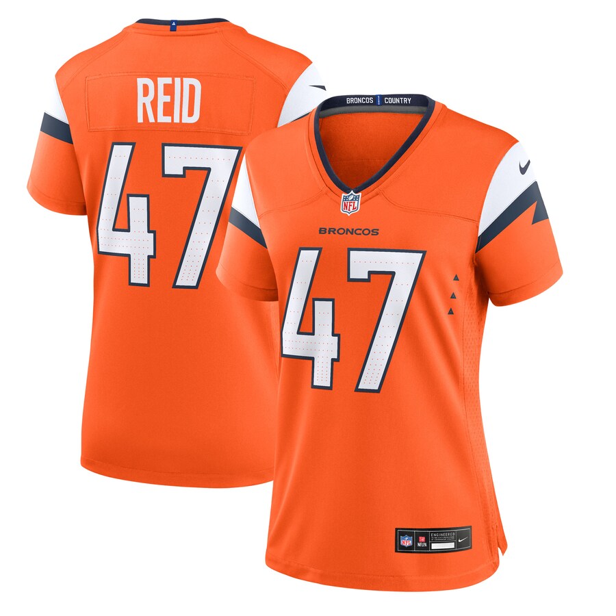 Women's Denver Broncos Karene Reid Nike Orange Team Game Jersey - Jersey