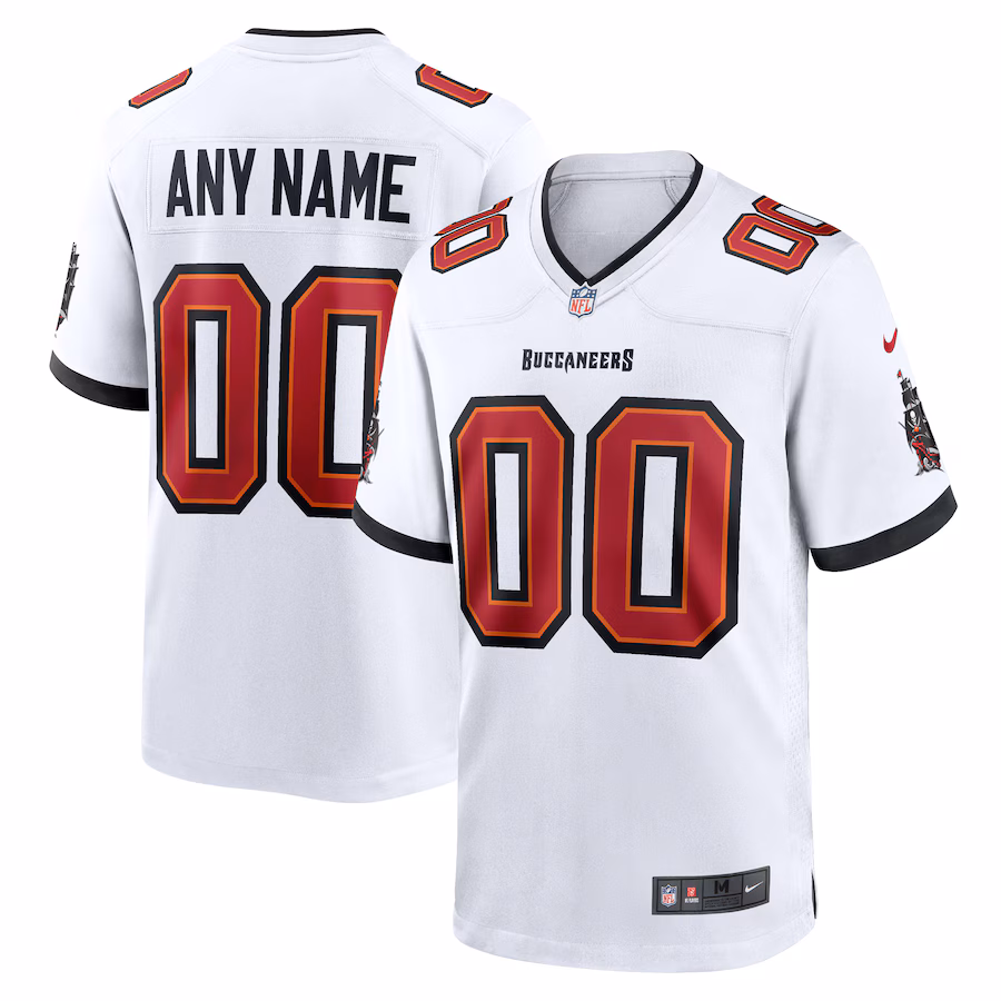 Men's Nike White Tampa Bay Buccaneers White Custom Game Jersey - Jersey
