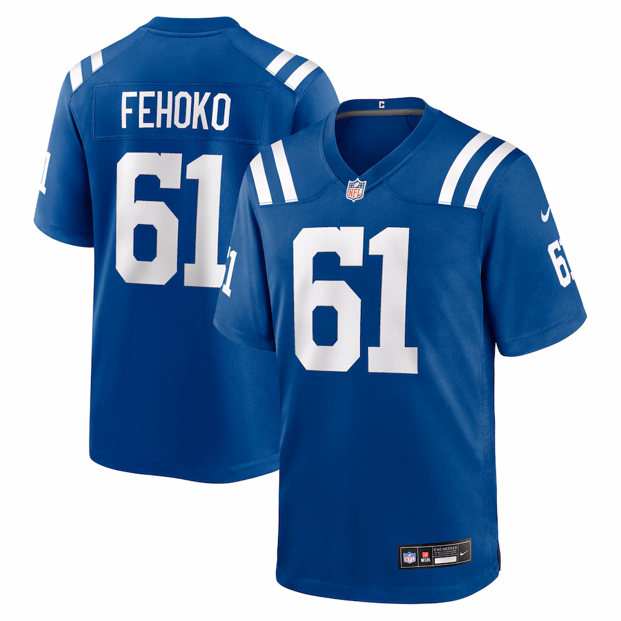 Men's Indianapolis Colts Viliami Fehoko Nike Royal Team Game Jersey - Jersey