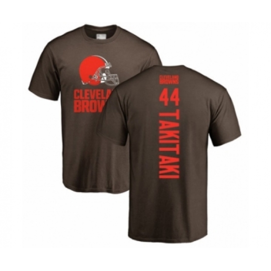 Football Cleveland Browns #44 Sione Takitaki Brown Backer T-Shirt - Jersey