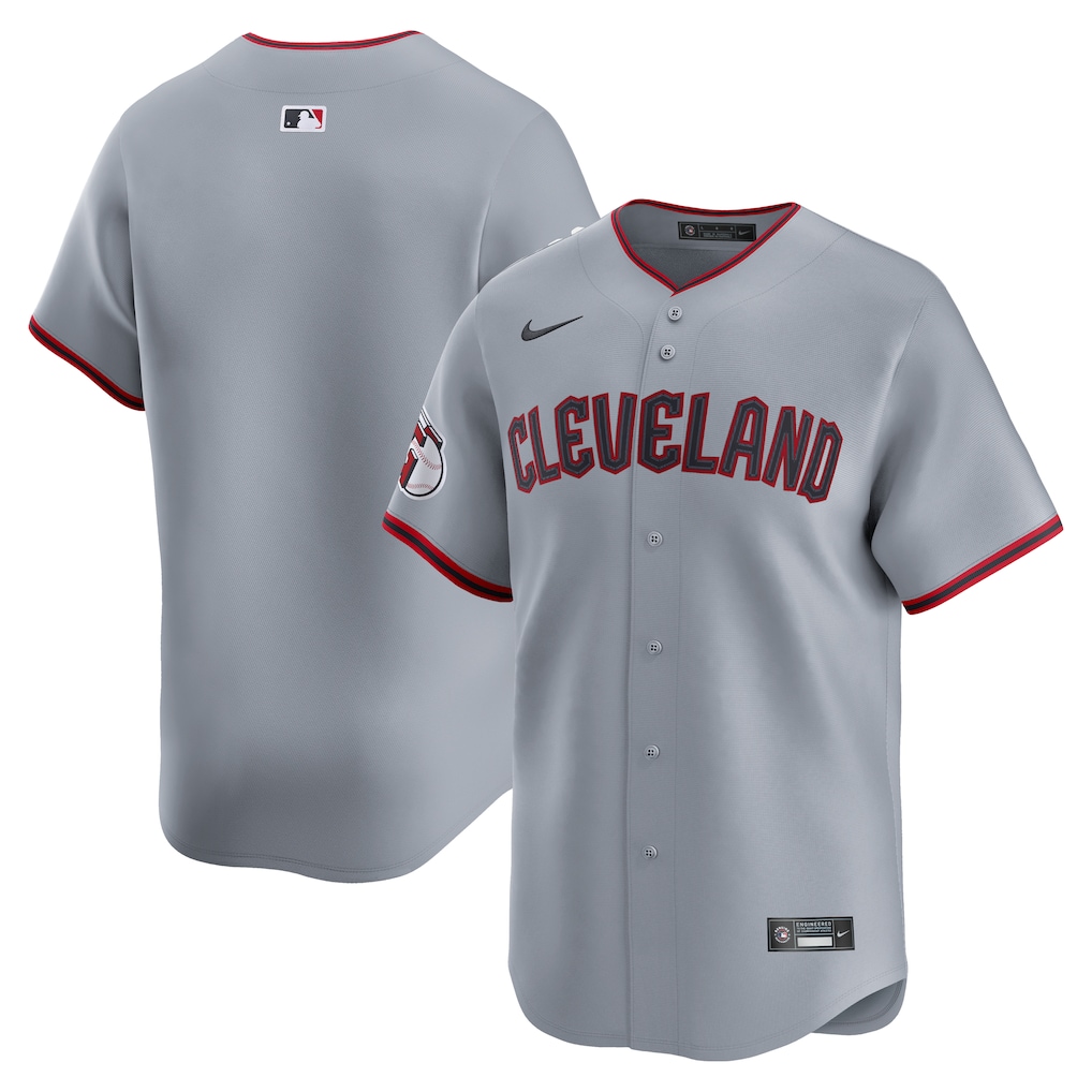 Men's Cleveland Guardians Nike Gray Road Limited Jersey - Jersey