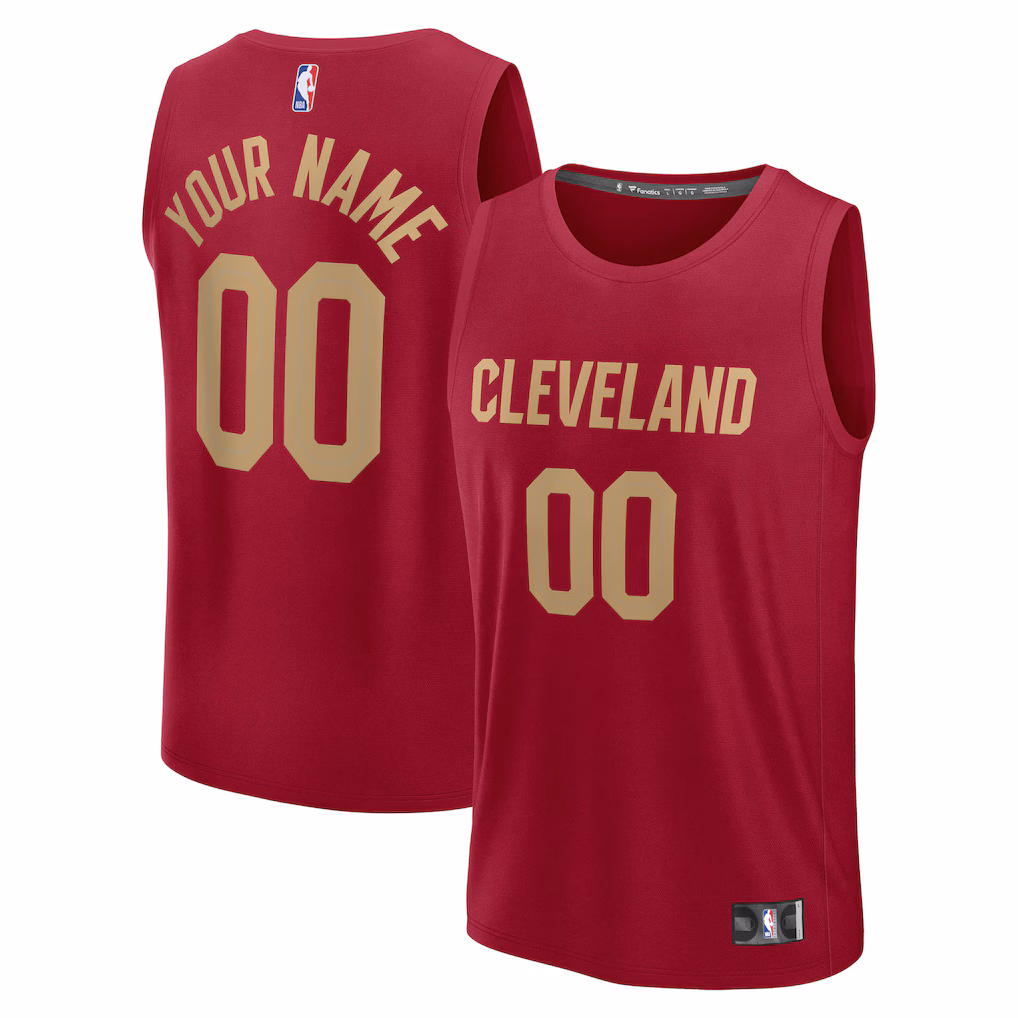 Youth Cleveland Cavaliers Fanatics Red Fast Break Custom Jersey - Icon Edition - Jersey