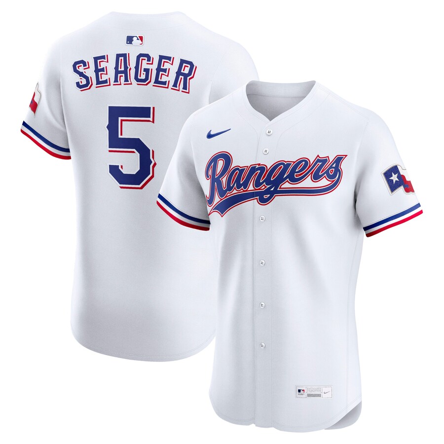 Men's Texas Rangers Corey Seager Nike White Home Elite Jersey - Jersey
