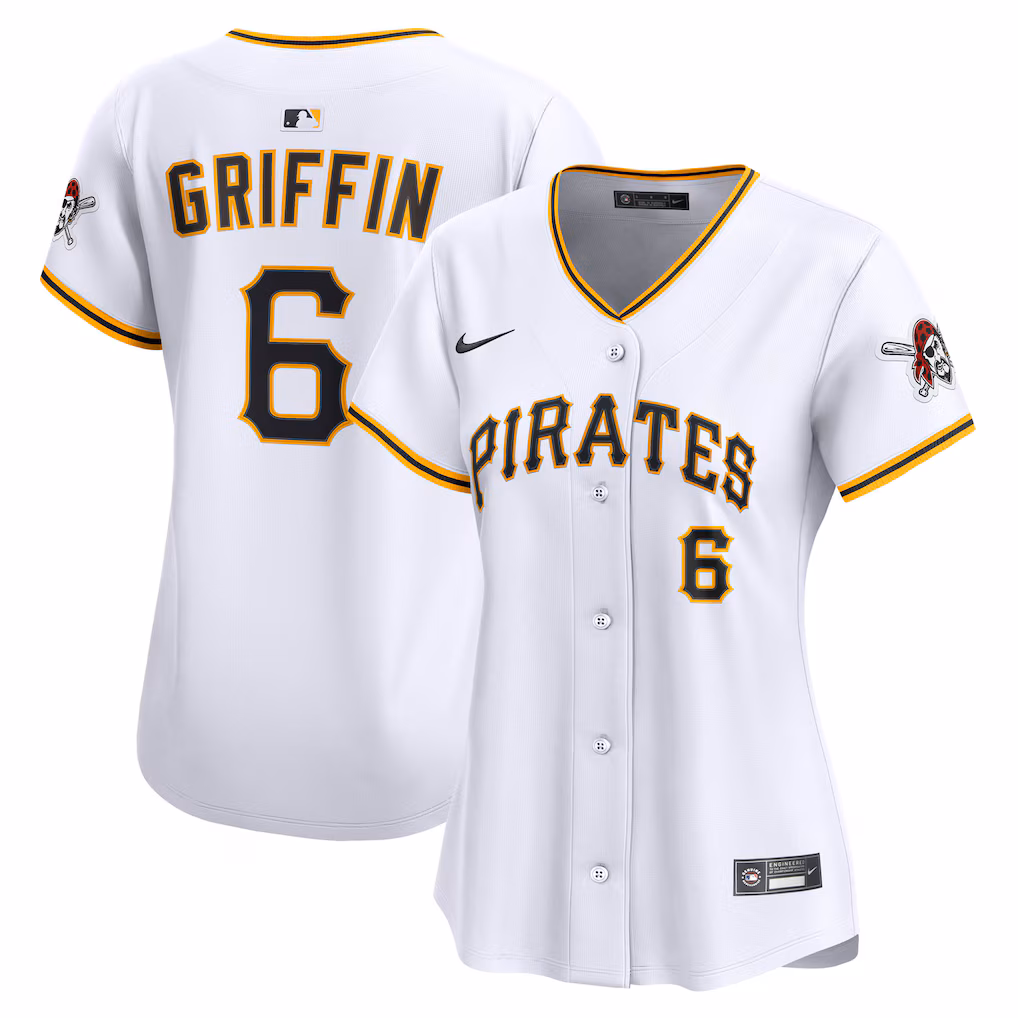 Women's Pittsburgh Pirates Konnor Griffin Nike White Home Limited Jersey - Jersey