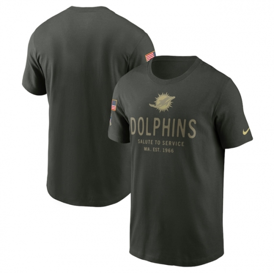 Men's Miami Dolphins Forest Green 2025 Salute to Service Sideline Primary Edge Dri-FIT T-Shirt - Jersey