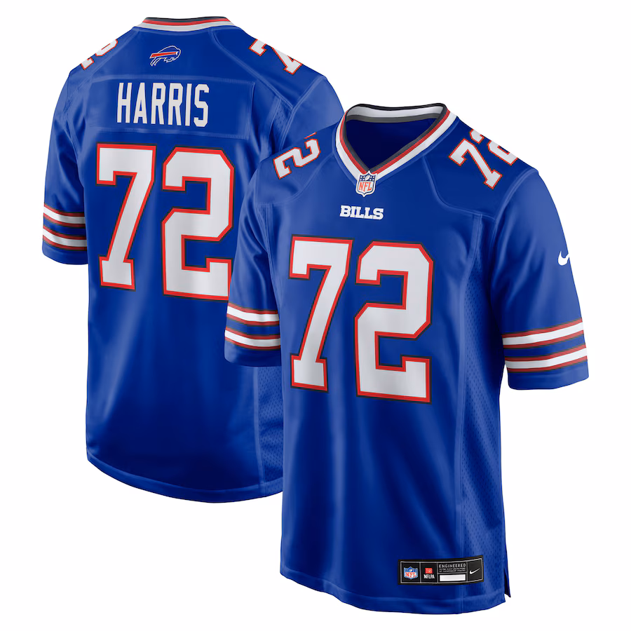 Men's Buffalo Bills Marcus Harris Nike Royal Team Game Jersey - Jersey