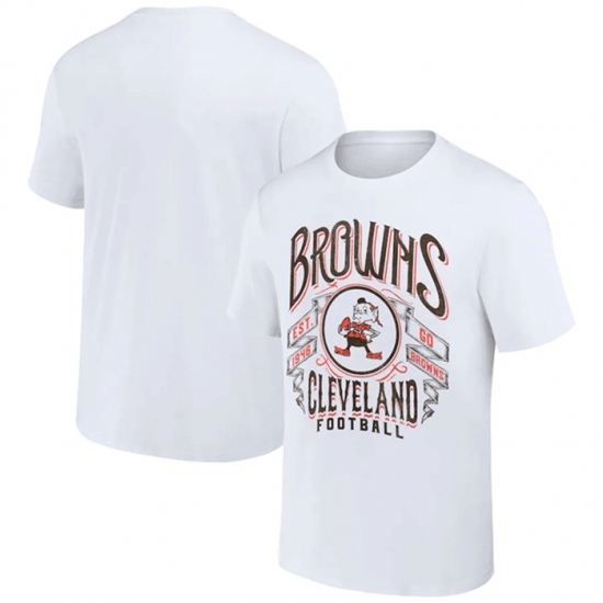 Men's Cleveland Browns White X Darius Rucker Collection Vintage Football T Shirt - Jersey