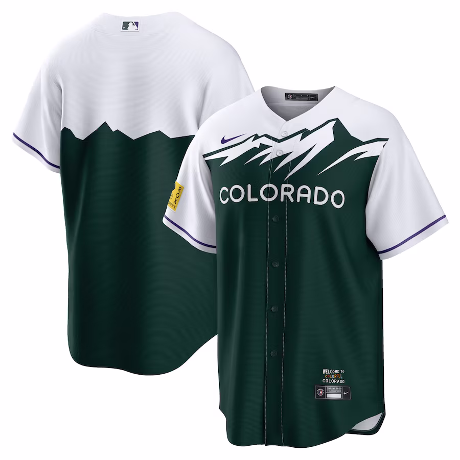 Men's Colorado Rockies Nike Green City Connect Replica Team Jersey - Jersey